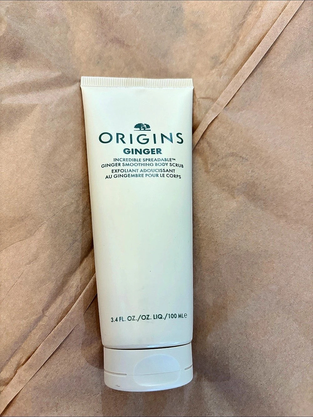 Origins Incredible Spreadable Ginger Smoothing Body Scrub 3.4 oz